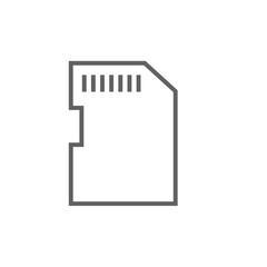 Memory card line icon.