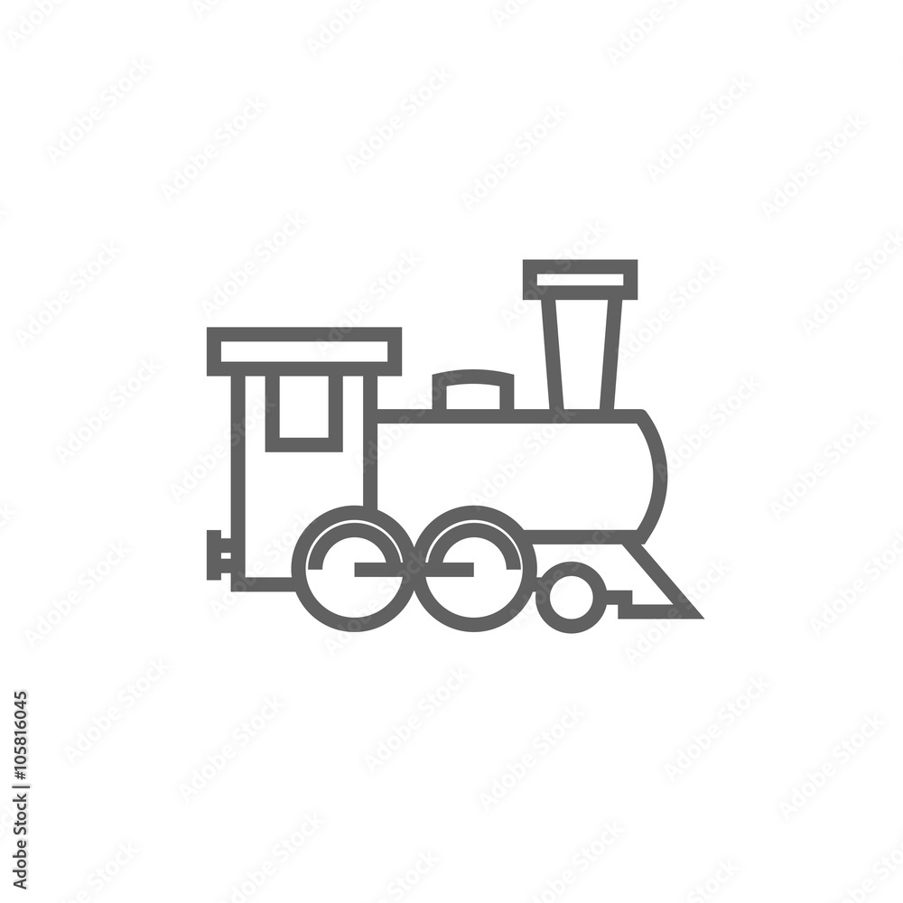 Poster Train line icon.