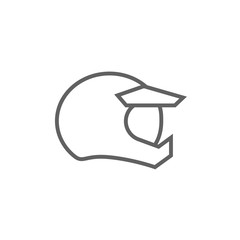 Motorcycle helmet line icon.