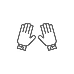 Motorcycle gloves line icon.