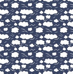 Seamless background with birds.