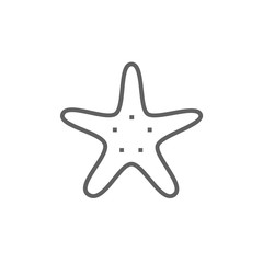 Starfish line icon. - obrazy, fototapety, plakaty