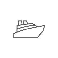 Cruise ship line icon.