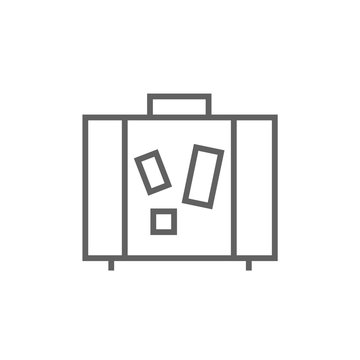 Suitcase line icon.