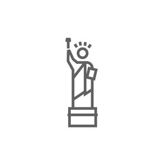 Statue of Liberty line icon.