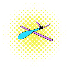 Glider icon, comics style 