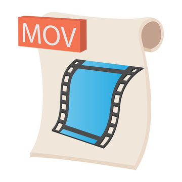 MOV icon, cartoon style