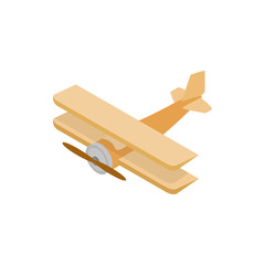 Biplane icon, isometric 3d style  © juliars