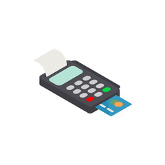 POS terminal with credit card icon