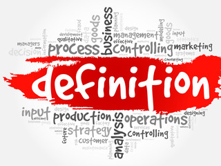 DEFINITION word cloud, business concept background