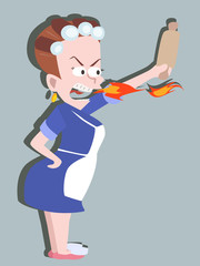 angry housewife shouting