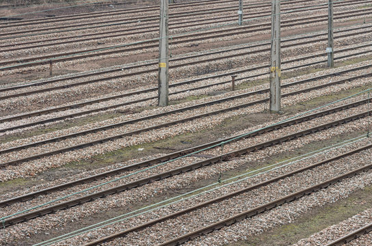 parallel railway tracks - railway station