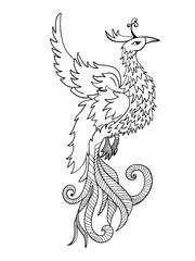 Chinese traditional phoenix. Feng Shui symbolize fire element.