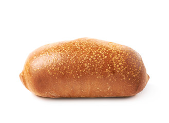 Pastry pocket with sausage isolated