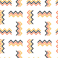 abstract zig zag colorful seamless vector pattern background illustration