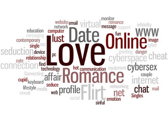 Date Love Romance Love Flirt Online, word cloud concept 8