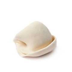 Single frozen dumpling isolated