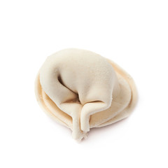 Single frozen dumpling isolated
