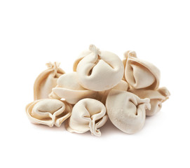 Pile of frozen dumplings