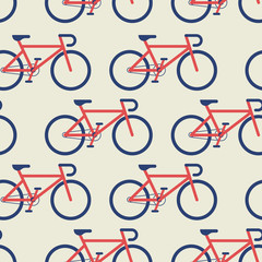 Fototapeta premium Bicycle seamless background