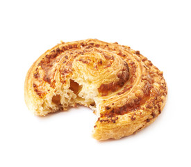 Fototapeta premium Cheese pastry roll bun isolated
