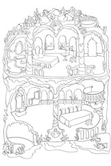 Colouring Page Of Mermaid House