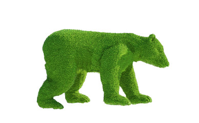 green bear from the grass render 3D