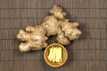 Raw ginger root