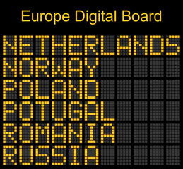 Europe airport digital boarding