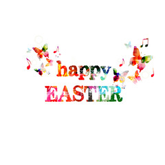 Obraz premium Happy Easter typographical background