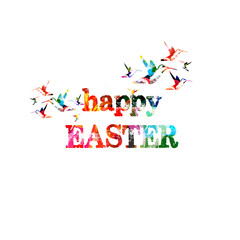 Happy Easter typographical background