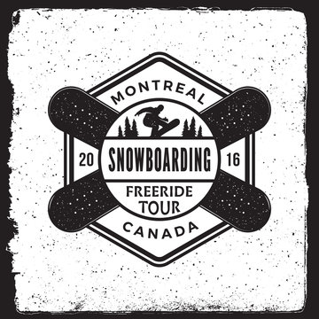 snowboarding emblem. logotype template