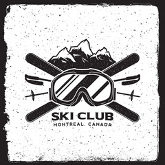 skiing emblem. logotype template
