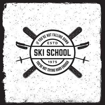 skiing emblem. logotype template