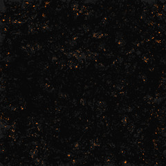 glowing glitter coal texture on the black grunge background. Ideally for the celebrations, book cover, flyers, leaflets.