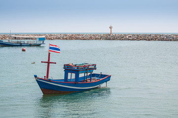 Thai boat in the bay