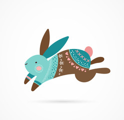 Easter cute patterned bunny