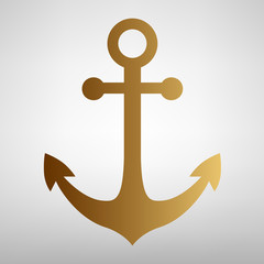 Anchor sign. Flat style icon