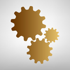 Settings sign. Flat style icon 