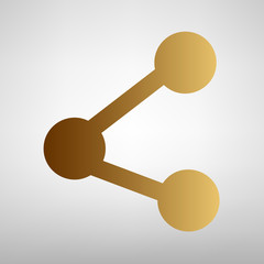 Share sign. Flat style icon