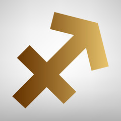 Sagittarius sign. Flat style icon