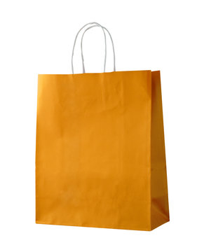 Yellow shopping bag.