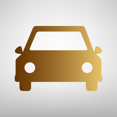 Car sign. Flat style icon