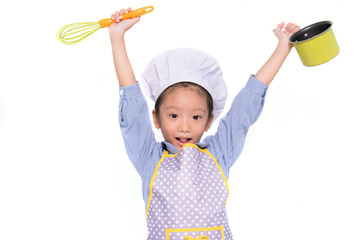 Little girl cooking