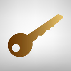 Key sign. Flat style icon
