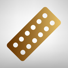 Pills sign. Flat style icon