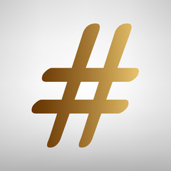 Hashtag sign. Flat style icon