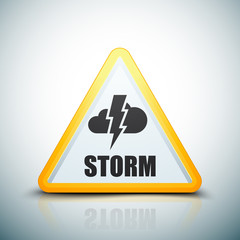 Storm Hazard sign