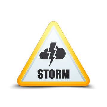Storm Hazard sign