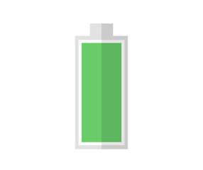 Flat icon full battery. Vector illustration.